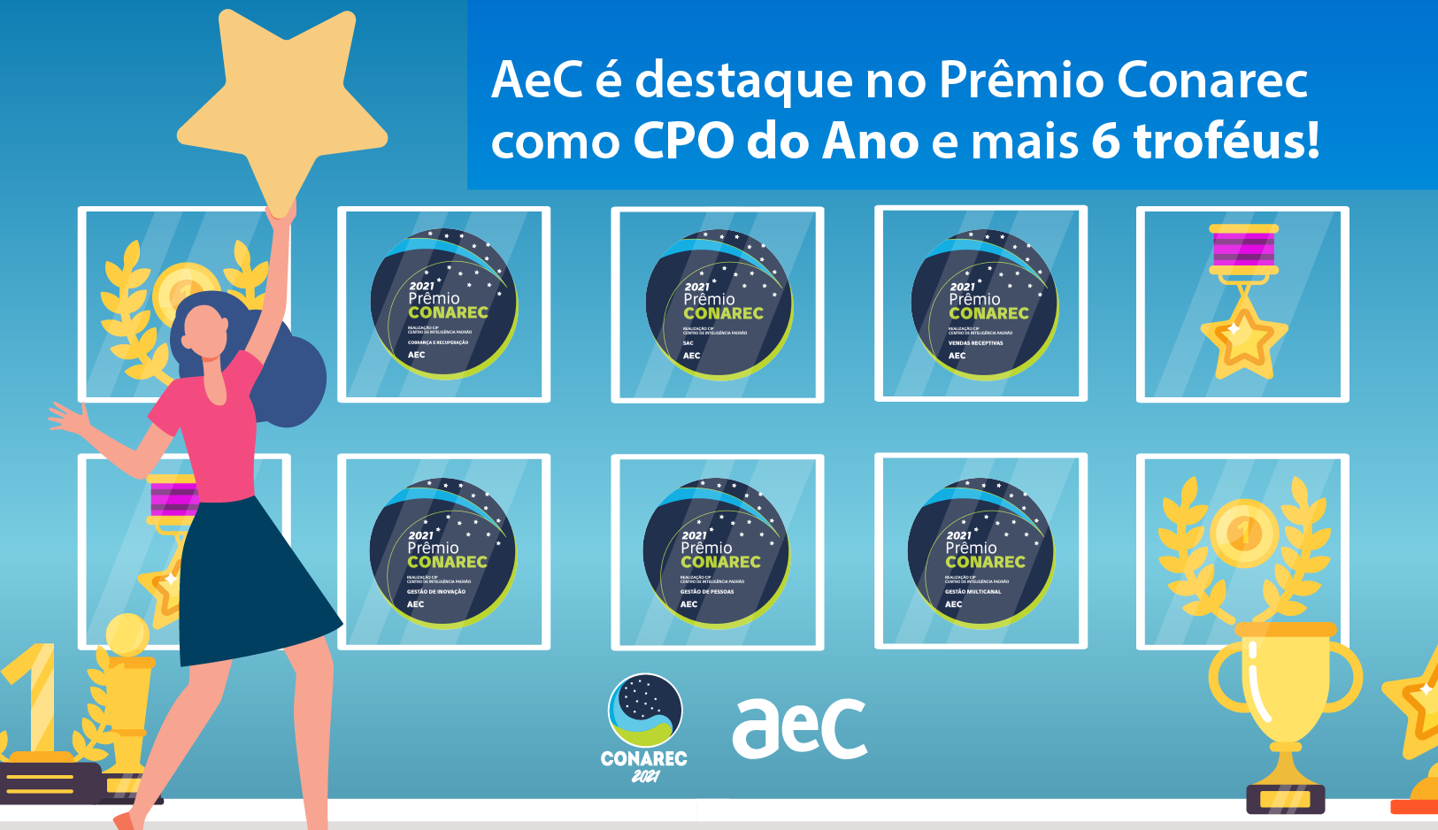 AeC é destaque no Prêmio Conarec como CPO do Ano e mais 6 troféus