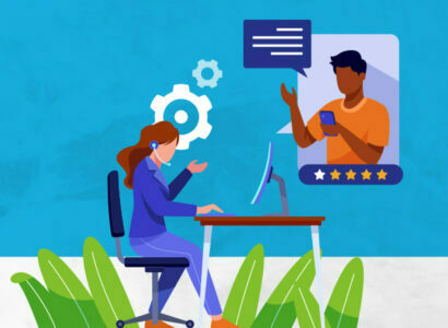 Atendimento no setor bancário